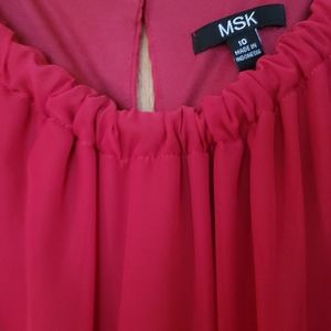 Red High/lo Halter Style dress